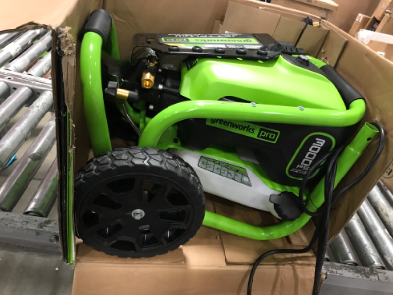 Photo 3 of [READ NOTES] FOR PARTS, NON-REFUNDABLE 
Greenworks 3000 PSI (1.1 GPM) TruBrushless Electric Pressure Washer (PWMA Certified) 3000 PSI (Brushless)