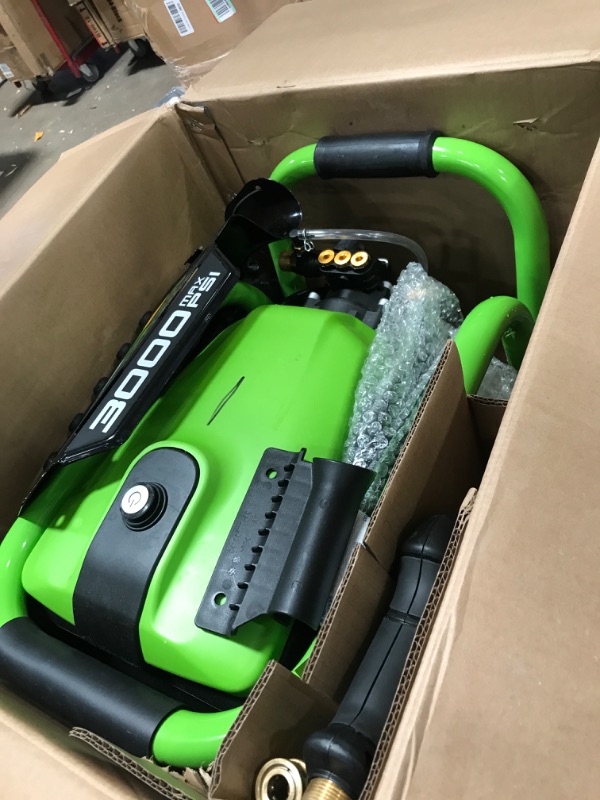 Photo 2 of [READ NOTES] FOR PARTS, NON-REFUNDABLE 
Greenworks 3000 PSI (1.1 GPM) TruBrushless Electric Pressure Washer (PWMA Certified) 3000 PSI (Brushless)