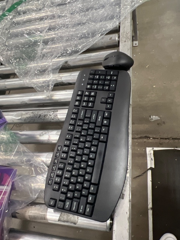 Photo 1 of Wireless Keyboard Mouse Combo, EDJO 2.4G Full-Sized Large Wireless Keyboard with Comfortable Palm Rest and Optical Wireless Mouse for Windows, Mac OS PC/Desktops/Computer/Laptops