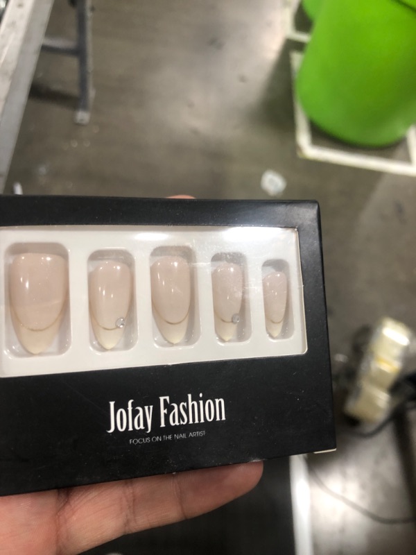 Photo 2 of Acrylic Press on Nails Medium Almond, Jofay Fashion False Nails with Glue Elegant Milky White, Natural & Reusable, Fake Nails with Designs, Glue on Nails Stick on Nails for Women Girls Gift, 24pcs a. Elegant lady-MilkyX003RL0C9T
