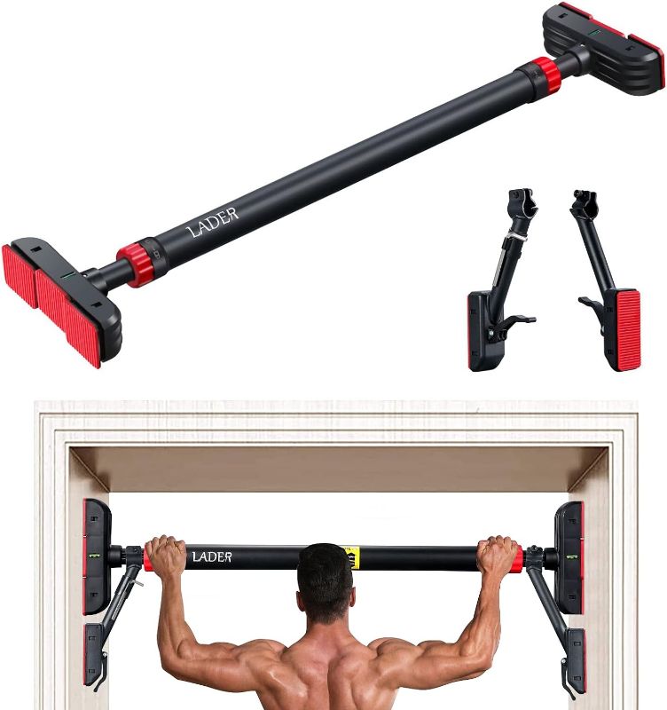 Photo 1 of 

LADER Pull Up Bar for Doorway, Chin Up Bar Upper Body Workout No Screw Installation for Home Gym Exercise Fitness with Level Meter and Adjustable Width

