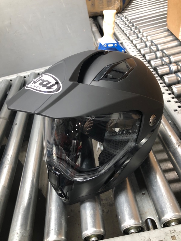 Photo 2 of (minor damages)(see all images) Arai XD4 Solid 2020 Adult Dual Sport Motorcycle Helmet (Black Frost) Medium