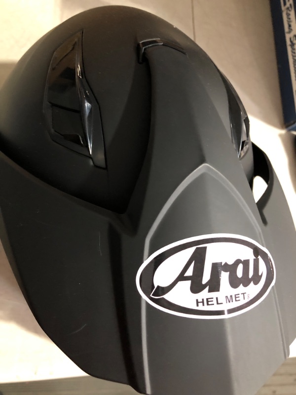 Photo 5 of (minor damages)(see all images) Arai XD4 Solid 2020 Adult Dual Sport Motorcycle Helmet (Black Frost) Medium