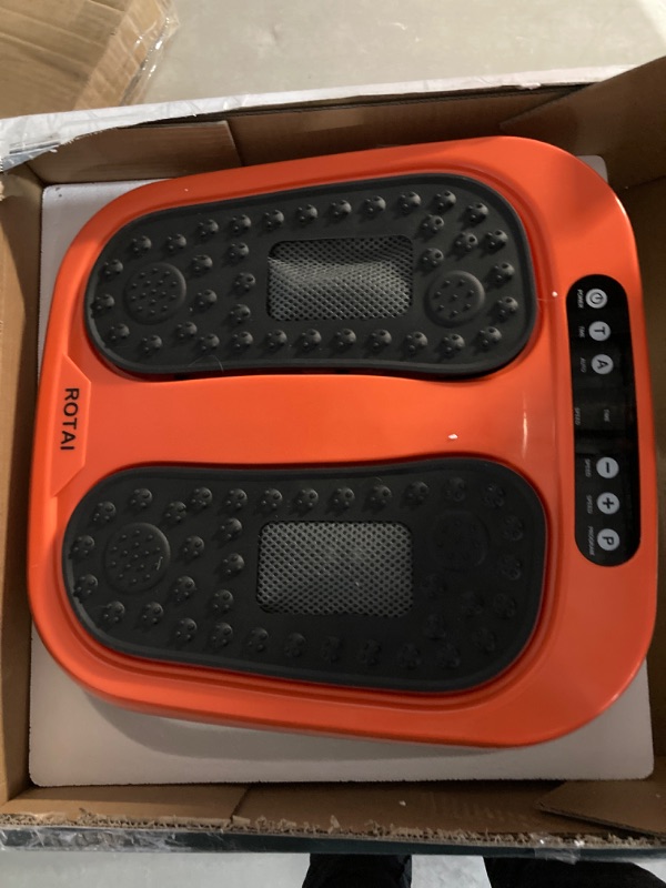 Photo 2 of (READ FULL POST) Foot Massager Machine with Remote, Multi Relaxations and Pain Relief - Shiatsu Vibration Feet Massager Increases Circulations, Relieve Stiffness Tired Muscles and Plantar Fasciitis (Orange)