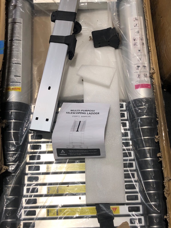Photo 1 of (used minor damage) Telescoping Ladder, SocTone 20.3 FT Aluminum Lightweight Extension Ladder