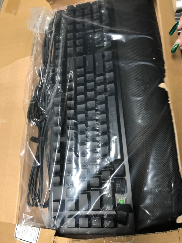 Photo 3 of Razer BlackWidow V4 Pro Wired Mechanical Gaming Keyboard: Yellow Mechanical Switches - Linear & Silent - Doubleshot ABS Keycaps - Command Dial - Programmable Macros - Chroma RGB - Magnetic Wrist Rest Yellow Switches - Linear & Silent