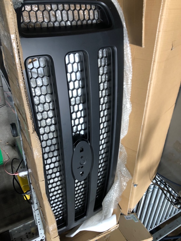 Photo 1 of ECOTRIC Grille Assembly Compatible with 2005-2007 Ford Super Duty F250 F350 F450 F-250 F-350 F-450 Grill Replacement for FO1200457 (Without Emblem) Black
