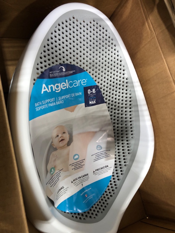 Photo 2 of Angelcare Baby Bath Support (Grey) | Ideal for Babies Less than 6 Months Old Grey 1 Count (Pack of 1)