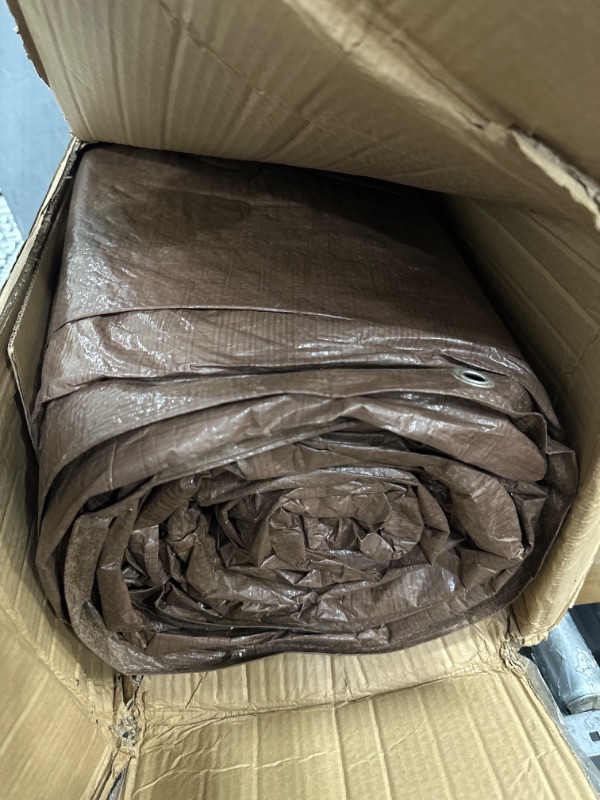 Photo 1 of  Tarp Cover - Thick Waterproof, UV Resistant, Rip and Tear Proof Tarpaulin with Grommets and Reinforced Edges - by Xpose Safety