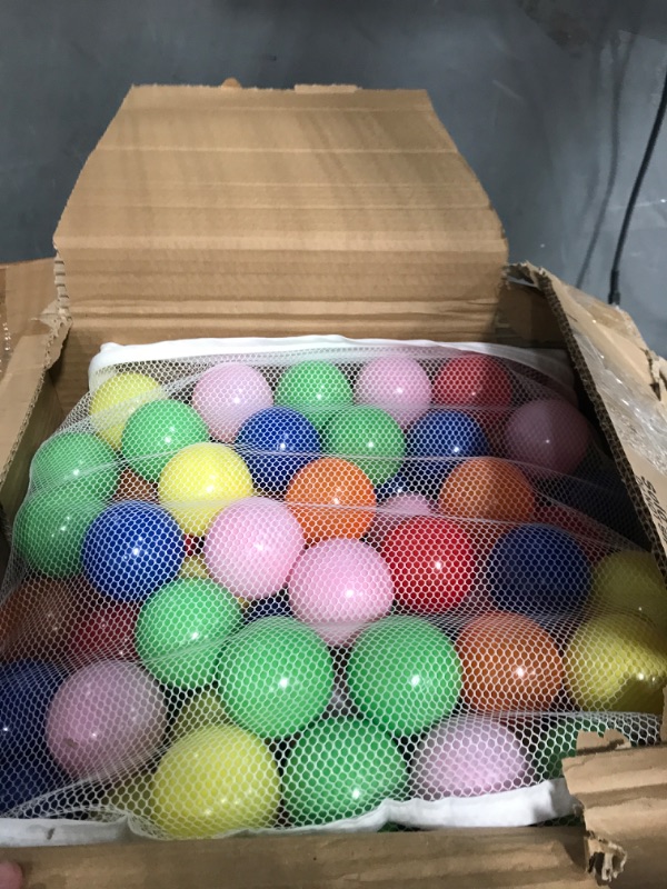 Photo 2 of Click N' Play Ball Pit Balls for Kids, Plastic Refill Balls, 200 Pack, Phthalate and BPA Free, Includes a Reusable Storage Bag with Zipper, Bright Colors, Gift for Toddlers and Kids