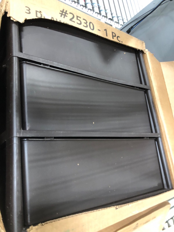 Photo 1 of Sterilite 3 Drawer Wide Weave Tower Espresso
