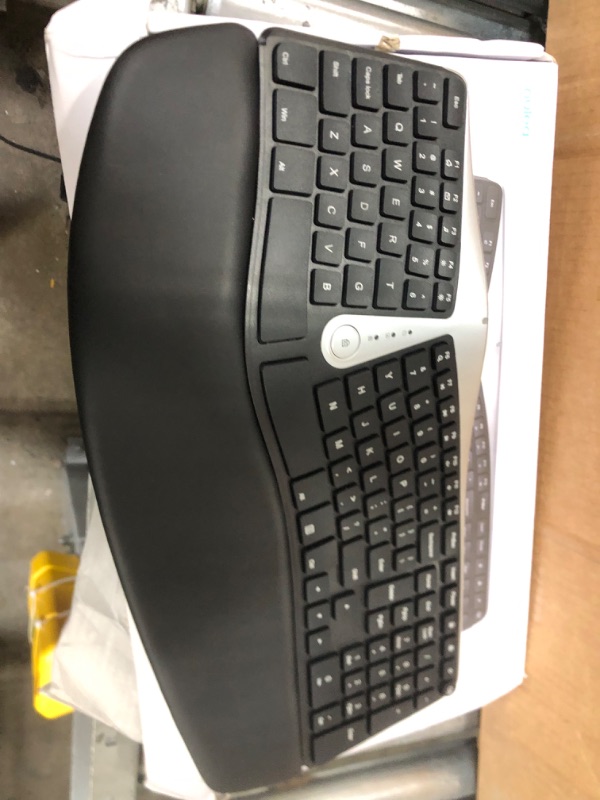 Photo 2 of Nulea Wireless Ergonomic Keyboard, 2.4G Split Keyboard with Cushioned Wrist and Palm Support, Arched Keyboard Design for Natural Typing, Compatible with Windows/Mac