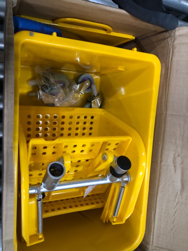 Photo 2 of *Parts Only **
Mind Reader Commercial Mop Bucket - with Down Press Wringer - 22 Quart Capacity - Yellow - MOPT20-YLW