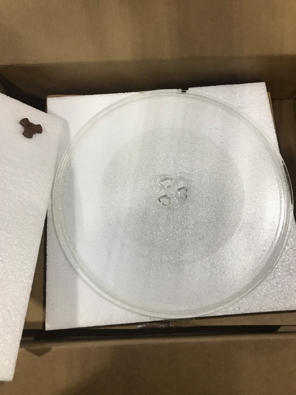 Photo 2 of 11.25" Microwave Glass Turntable Plate Replacement - Compatible with Samsung and GE -11 1/4" Microwave Glass Plate Replaces WB49X10097 WB39X0078 WB49X10034 AP3188581 PS651544 11.25IN