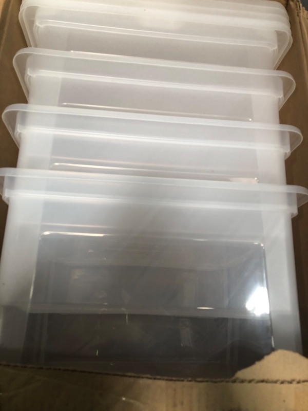 Photo 1 of 4 clear bins 