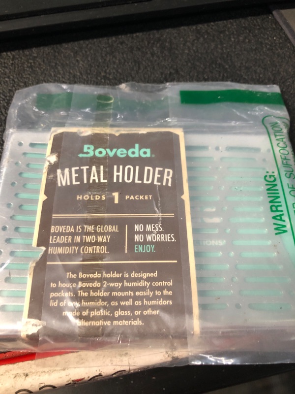 Photo 2 of Boveda Brushed Aluminum Humidity Pack Holder – For Use With One Size 60 Boveda Pack (Sold Separately) - Space Saving - Includes Magnetic and Removable Tape Mounting Kits – 1 Count