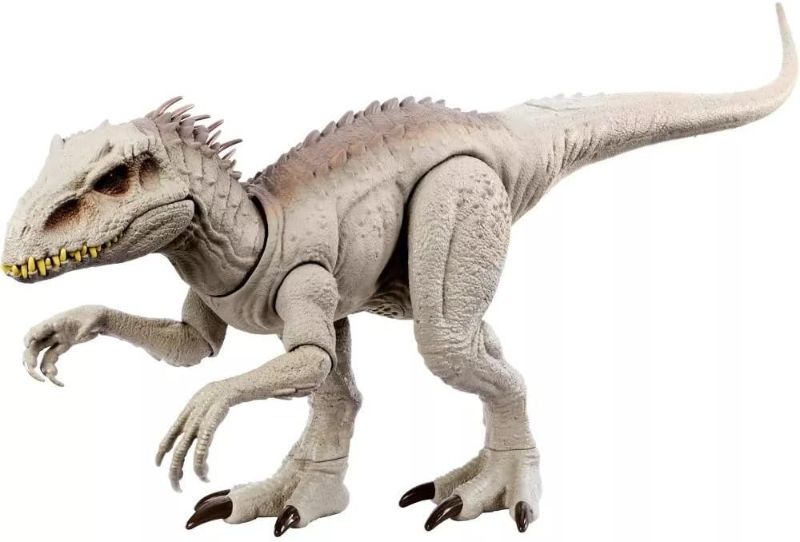 Photo 3 of Jurassic World Indominus Rex Dinosaur Toy with Lights, Sounds, Chomp and Side to Side Neck Motion, Camouflage N Battle I-Rex, Digital Play