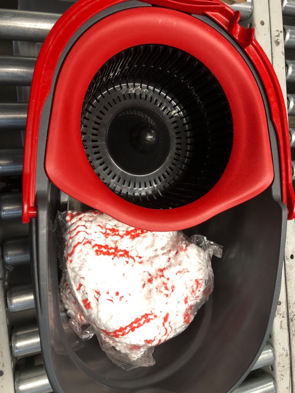 Photo 1 of ***PEDAL WON'T DEPRESS - MISSING MOP HANDLE - NO PACKAGING***
EasyWring Microfiber Spin Mop attachments with Bucket System (mop not included)