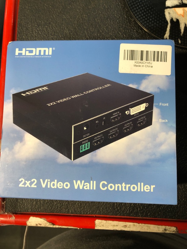 Photo 1 of 2x2 HDMI Video Wall Processor, Ultra HD 4 Channel DVI TV Wall Video Controller, 180° Rotating HDMI Splicing Display Processor