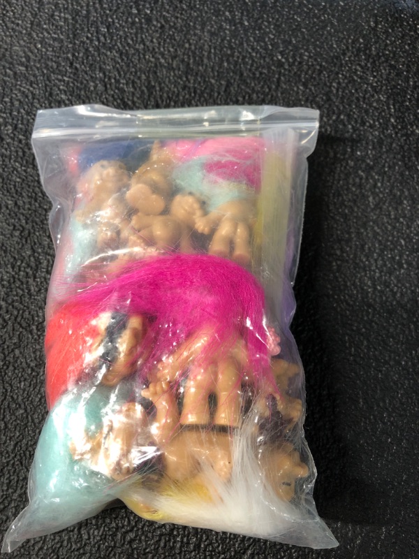 Photo 2 of 18packs Lucky Troll Dolls Set,PVC Vintage Lucky Doll Chromatic Adorable for Collections, School Project, Arts and Crafts, Party Favors. (Style2-18packs)