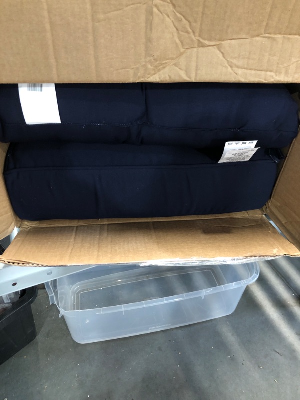 Photo 3 of  Canvas Navy Patio Seat and Back Cushion