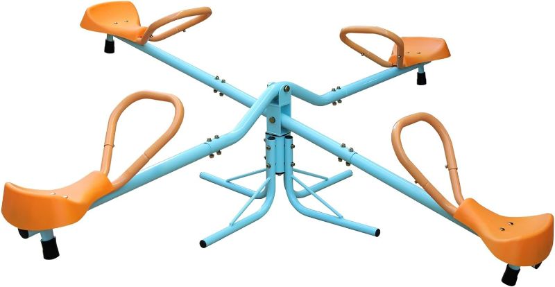 Photo 1 of **NON REFUNDABLE ITEM**(FOR PARTS ONLY)
Seat Teeter Totter for Kids Outdoor,360° Rotate Seesaw,Sit and Spin Teeter Totter for Kids, Toddlers, Boys, Children, Playground Equipment Swivel Teeter Totter for Outdoor Backyard/Indoor (4-seat)