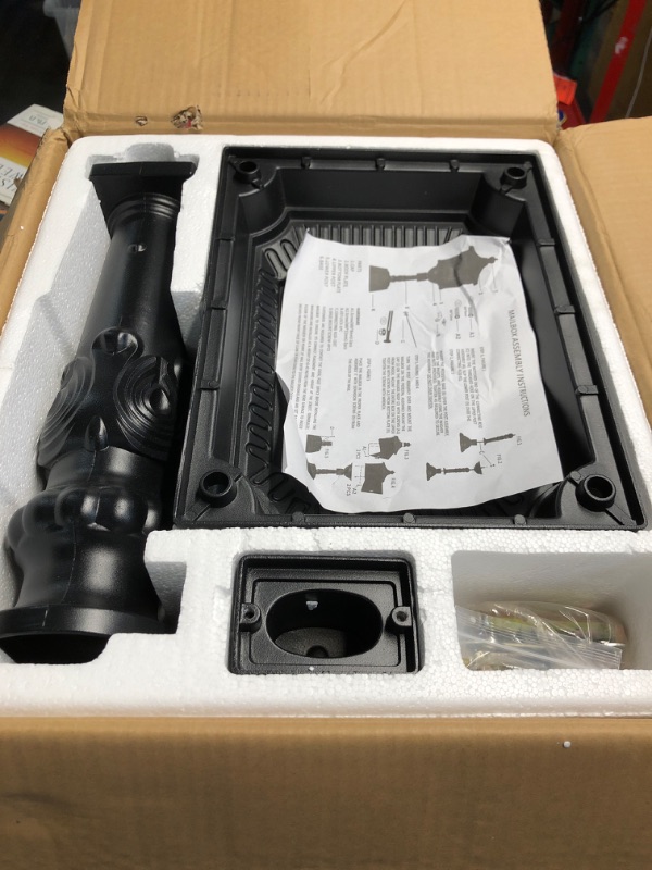 Photo 1 of ZOTORUN Curbside Mail Manager Rustproof Cast Aluminum Locking Security and Post Mount Mailbox, Large, Black