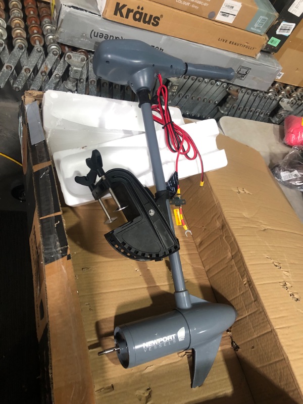 Photo 2 of ***USED - LIKELY MISSING PARTS - UNABLE TO VERIFY FUNCTIONALITY***
Newport Vessels Kayak Series 55lb Thrust Transom Mounted Saltwater Electric Trolling Motor w/LED Battery Indicator (24" Shaft)