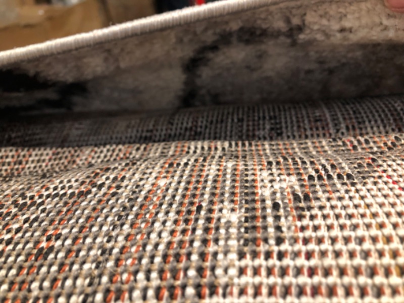 Photo 1 of ***USED - BOTTOM FRAYED AND TORN - SEE PICTURES - NO PACKAGING***
nuLOOM Remona Abstract Area Rug, 5' x 8', Grey Grey 5 ft x 8 ft  **STOCK PHOTO ITEM SIMILAR**