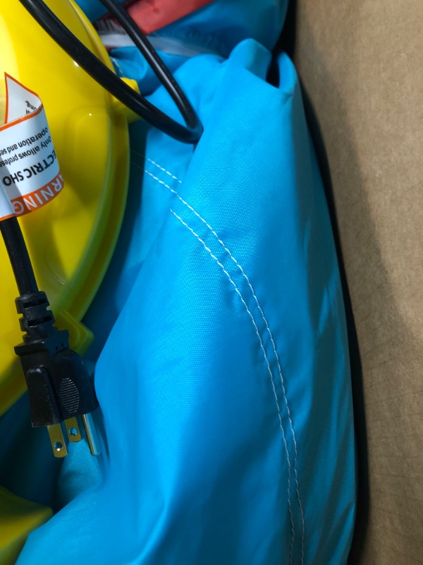 Photo 1 of Step4Fun Inflatable Bounce House, Air Jumping Castle with Wide Slide for Kids Outdoor/Indoor, Big Bouncy House for Toddlers Gift with Hoop, Dart Game, Ring toss, Air Blower