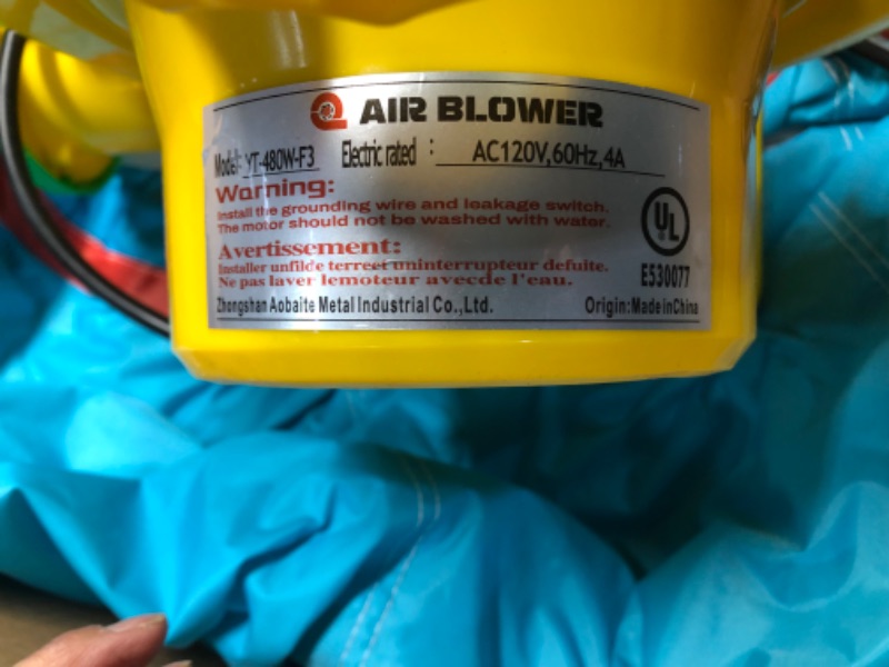 Photo 1 of Step4Fun Inflatable Bounce House, Air Jumping Castle with Wide Slide for Kids Outdoor/Indoor, Big Bouncy House for Toddlers Gift with Hoop, Dart Game, Ring toss, Air Blower