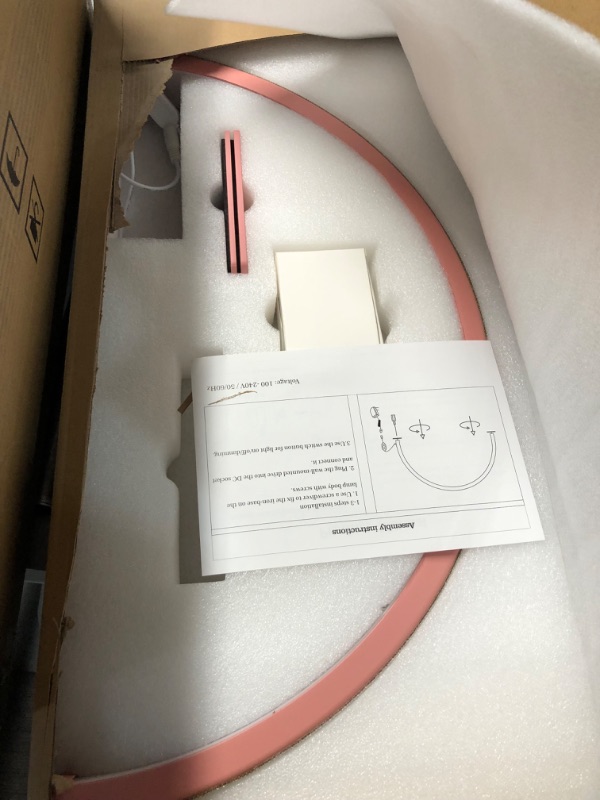 Photo 1 of Half Moon LED Light, Desktop Light 3000K?6500K Half Moon Shaped, Adjust Brightness Eyelash Beauty Lamp