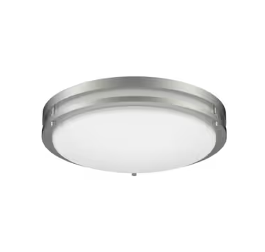 Photo 1 of (NON-REFUNDABLE) Project Source 1-Light Brushed Nickel LED Flush Mount Light
