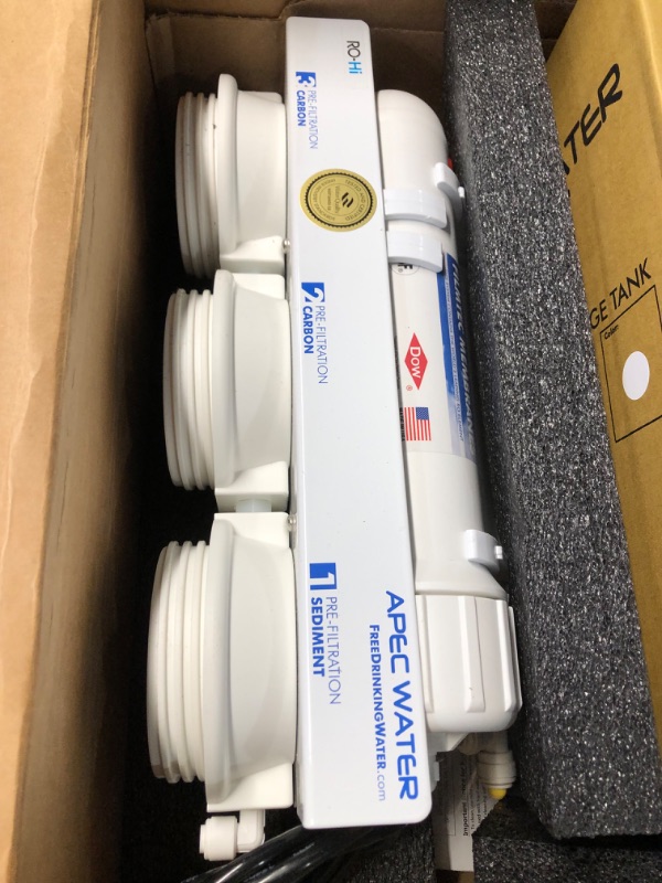 Photo 2 of ***USED - LIKELY MISSING PARTS - UNABLE TO VERIFY FUNCTIONALITY***
APEC Water Systems Ultimate RO-Hi Top Tier Supreme Certified High Output Fast Flow Ultra Safe Reverse Osmosis Drinking Water Filter System, 90 GPD