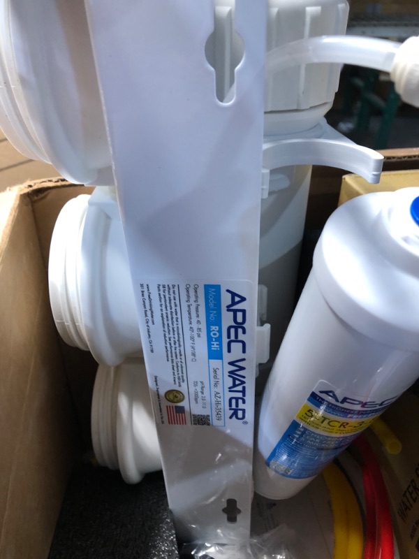 Photo 4 of ***USED - LIKELY MISSING PARTS - UNABLE TO VERIFY FUNCTIONALITY***
APEC Water Systems Ultimate RO-Hi Top Tier Supreme Certified High Output Fast Flow Ultra Safe Reverse Osmosis Drinking Water Filter System, 90 GPD