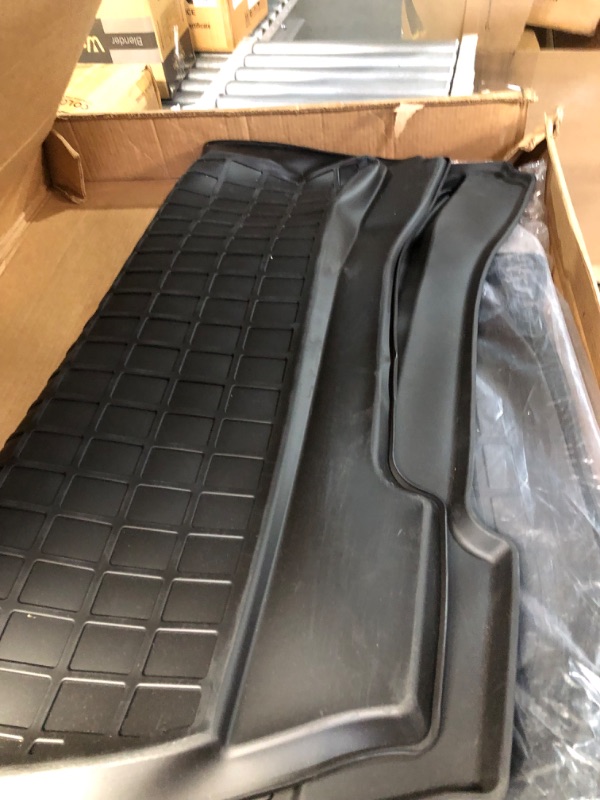 Photo 2 of Bomely Fit 2021 2022 2023 Tesla Model 3 Floor Mats Trunk Mats Frunk Mat Rear Storage Trunk Liner TPE Cargo Liners All Weather Tesla Model 3 Accessories (Set of 6 Mats 2021+)