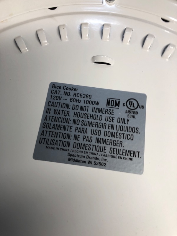 Photo 1 of **SEE NOTES**BLACK+DECKER, White RC5280 28 Cup Rice Cooker 28-cup rice cooker