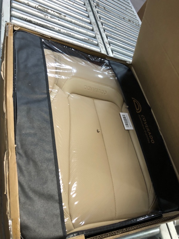 Photo 2 of Coverado Front Seat Covers 2 Pieces, Waterproof Nappa Leather Auto Seat Protectors