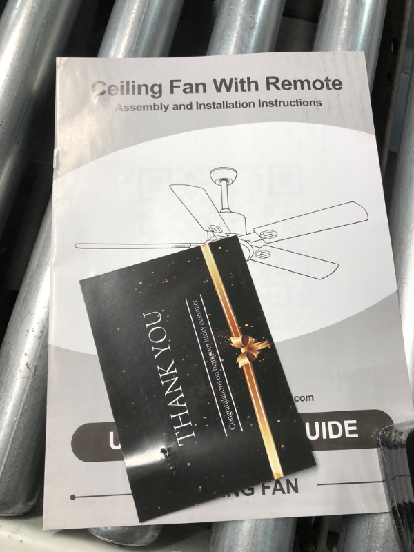 Photo 4 of ***USED - LIKELY MISSING PARTS - UNABLE TO VERIFY FUNCTIONALITY***
BECLOG Ceiling Fan with Remote Control, Ceiling Fans 52" Outdoor/Indoor 