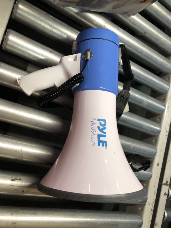 Photo 6 of ***USED - NO BATTERIES - UNABLE TO TEST***
PylePro PMP50 50 Watt 1,200 Yard Sound Range Portable Bullhorn Megaphone Speaker with Built In MP3 Input Jack