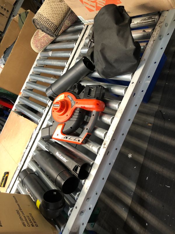 Photo 2 of ***USED - LIKELY MISSING PARTS - UNABLE TO VERIFY FUNCTIONALITY***
MAXLANDER 3 in 1 Cordless Leaf Blower & Vacuum with Bag, Brushless Battery Powered Leaf Vacuum Mulcher 40V 170MPH 330CFM 5 Speeds Leaf Blowers for Lawn Care 2 Pcs 4.0Ah Battery & Charger I