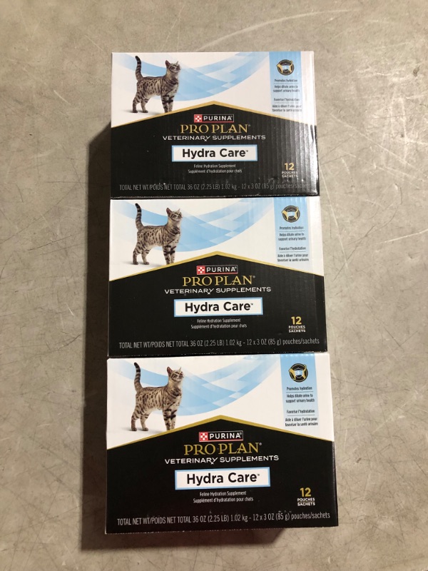 Photo 2 of ***EXPIRES AUGUST 2025***
Hydra Care Pro Plan Supplement, 12 pouches/sachets 3oz each, 36oz total, Bundle of 3, 36 pouches Total