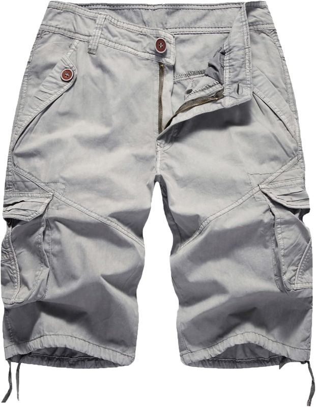 Photo 1 of FOURSTEEDS Women's Casual Fitted Multi-Pockets Camouflage Twill Bermuda Cargo Shorts - Size 8
