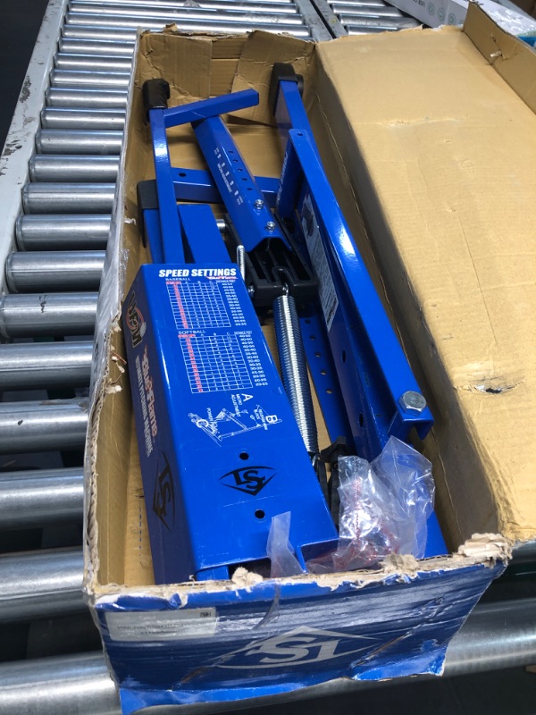 Photo 2 of ***USED - LIKELY MISSING PARTS - UNABLE TO VERIFY FUNCTIONALITY***
Louisville Slugger L60111 Blue Flame Ultimate Pitching Machine - All