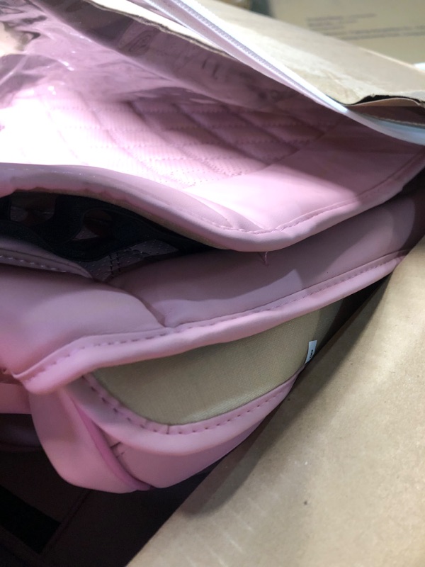 Photo 2 of NUNIVAK Full Coverage Leather Car Seat Covers Pink Full Set