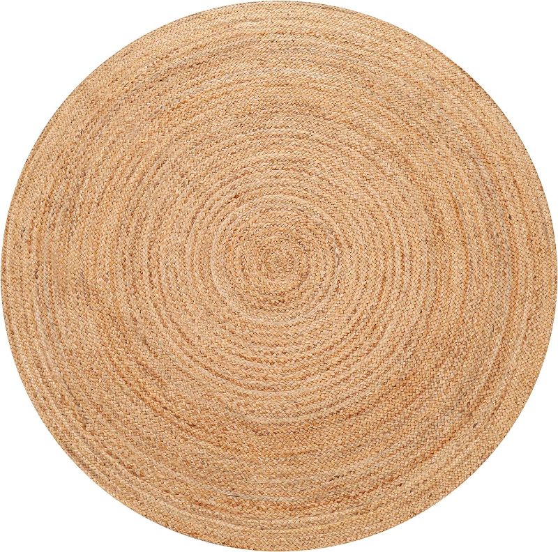 Photo 1 of ***USED - DIRTY - NO PACKAGING***
Jute Are Rug, Round, Approximately 90 Inch Diameter, Natural Color