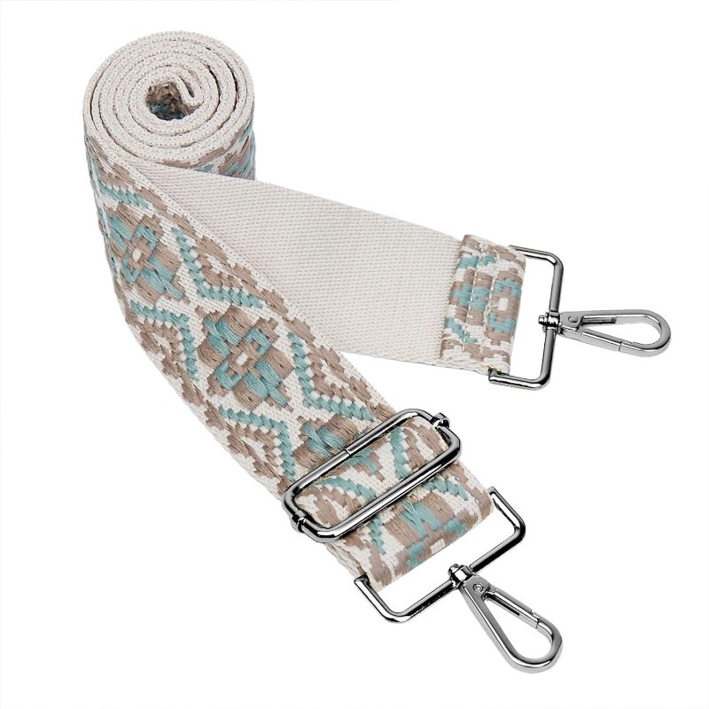 Photo 1 of (see all images) STOCK PHOTO 2-Pack Crossbody Adjustable Purse Strap for Handbags - 2'' Wide Antique Green