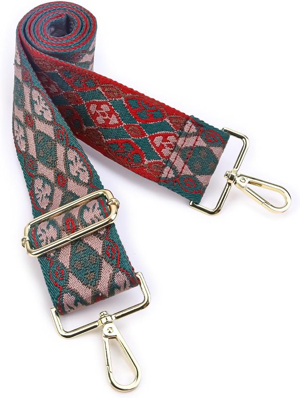 Photo 1 of STOCK PHOTO 2-Pack Crossbody Adjustable Purse Strap for Handbags - 2'' Wide Antique Red