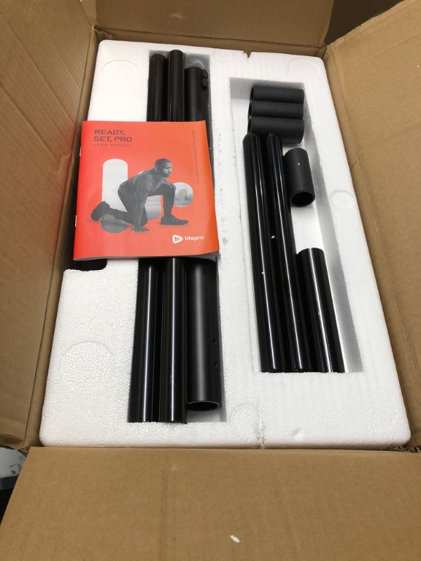 Photo 1 of ***DAMAGED - ONE OF WEIGHTS DOESN'T ATTACH TO THE BAR***
Lifepro 3-In-1 Weight Lifting System - 2 to 43 Lbs Kettlebell, Dumbbell, & Barbell Adjustable Weights Set for Home Gym - Versatile & Compact Weight Sets for Home Workout Black