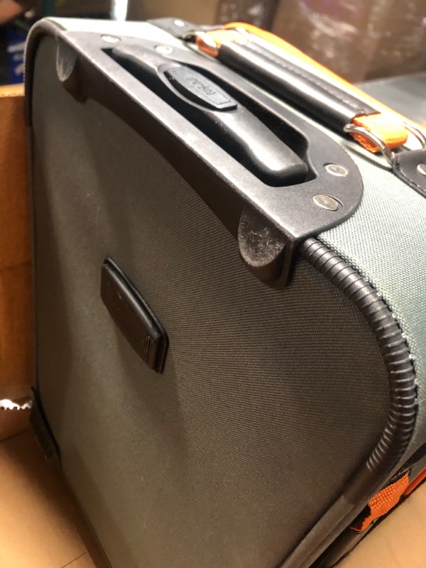 Photo 3 of **HANDLE IS BROKEN**
Rockland Pasadena Softside Spinner Wheel Luggage, Charcoal, Carry-On, 20-Inch